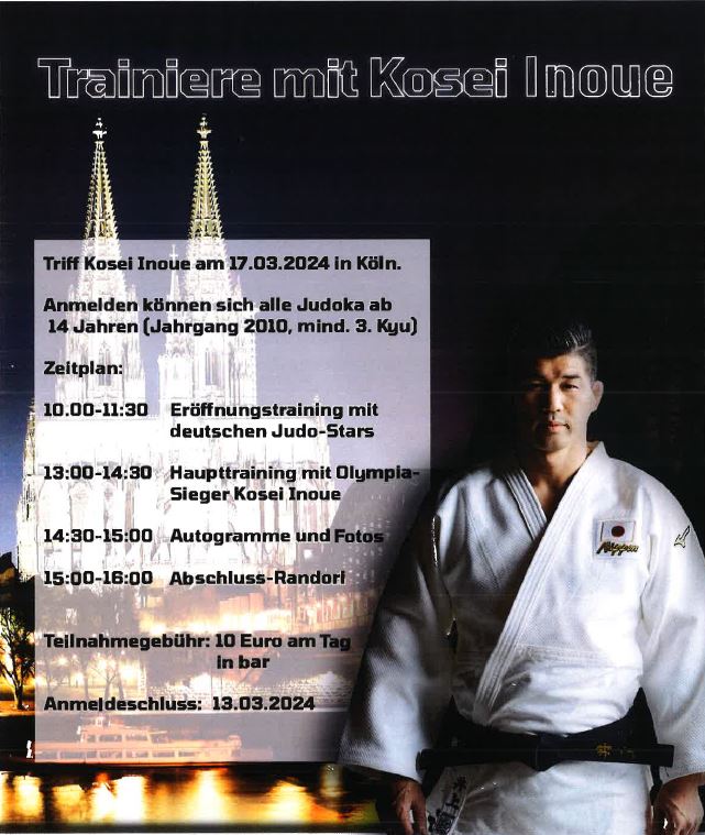 Lehrgang mit Olympiasieger Kōsei Inoue in Köln