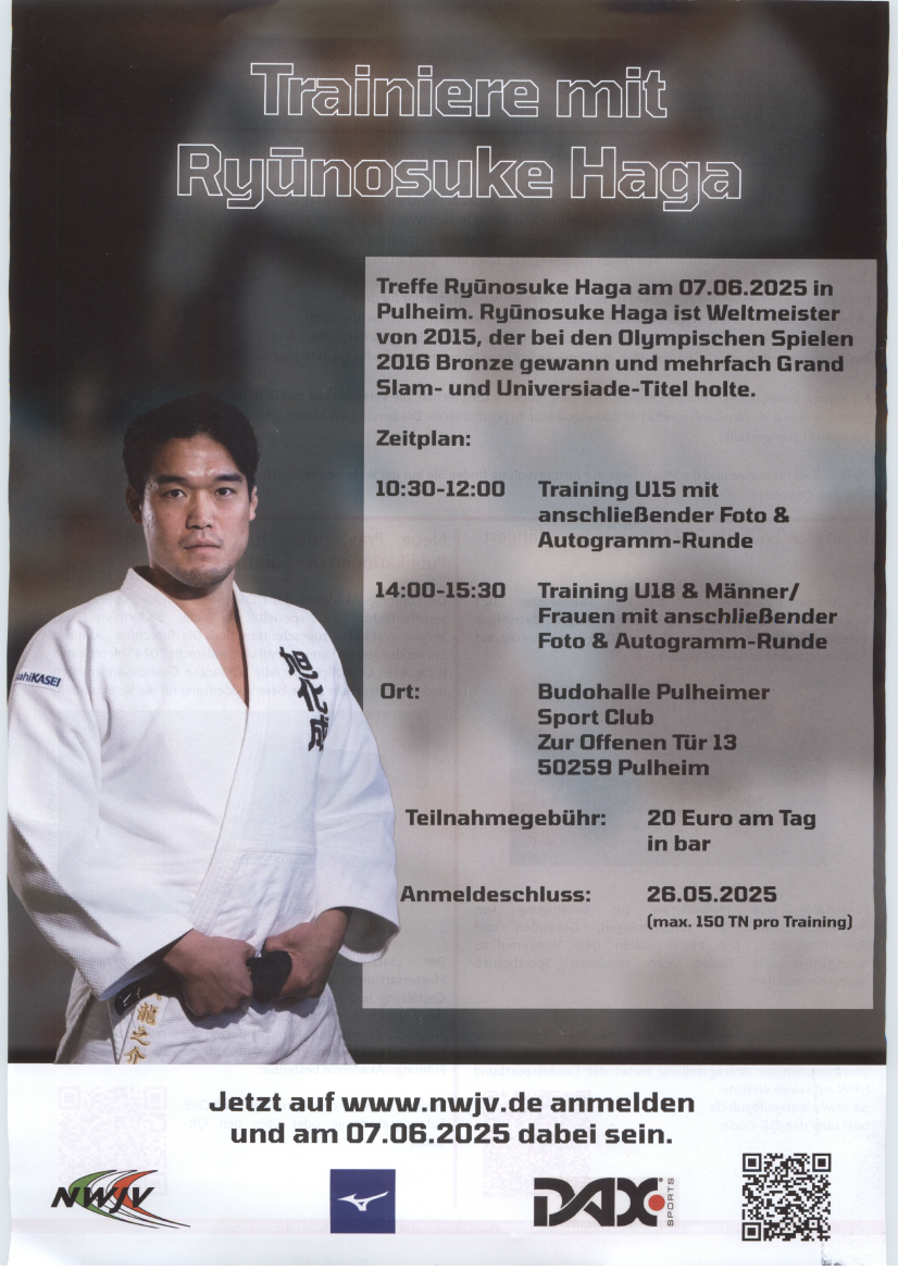 Trainiere mit Ryunosuke Haga